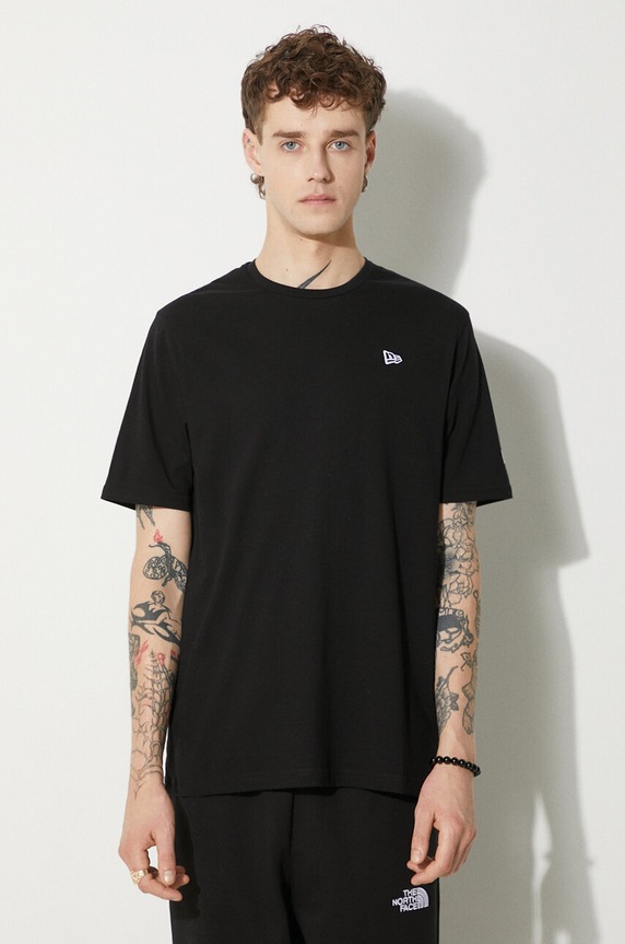 Bavlněné tričko New Era regular černá 60416742