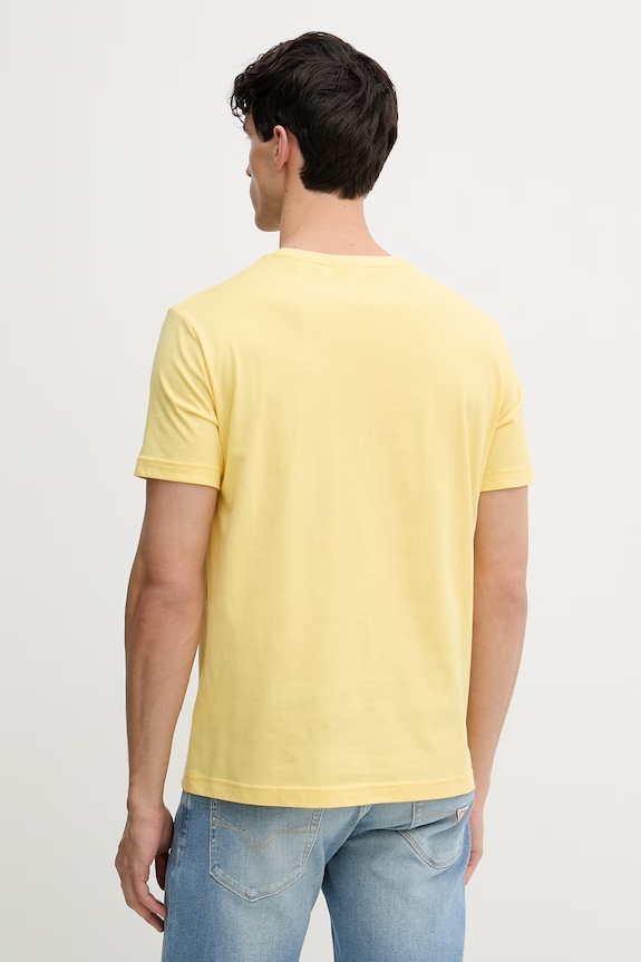 Odzież Gant T-shirt męski bawełniany 2003184 żółty