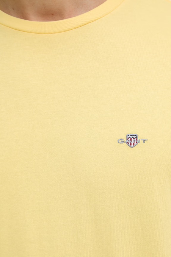 Gant T-shirt męski bawełniany 2003184 żółty