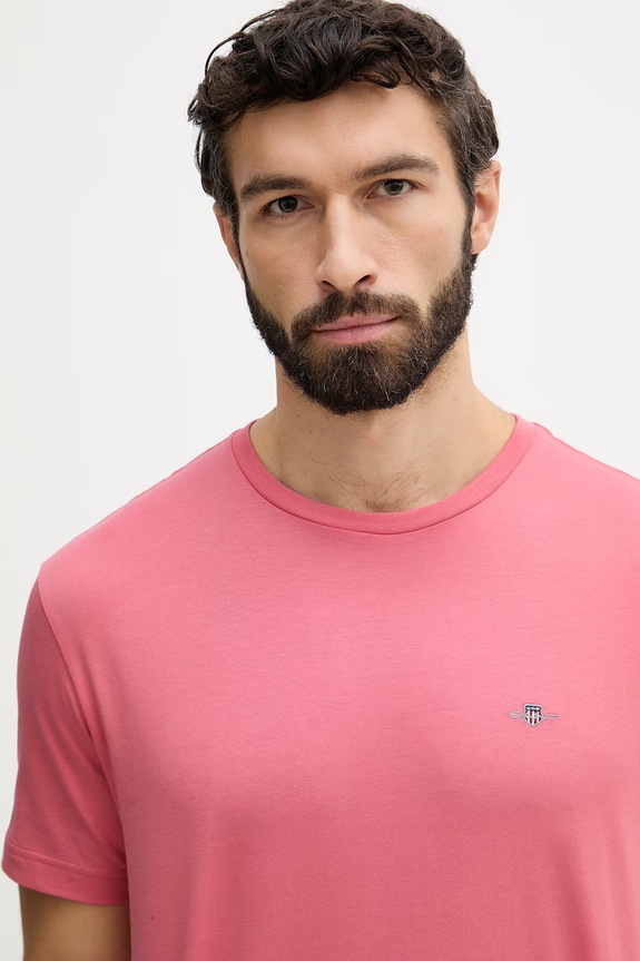 Gant T-shirt męski bawełniany różowy 2003184