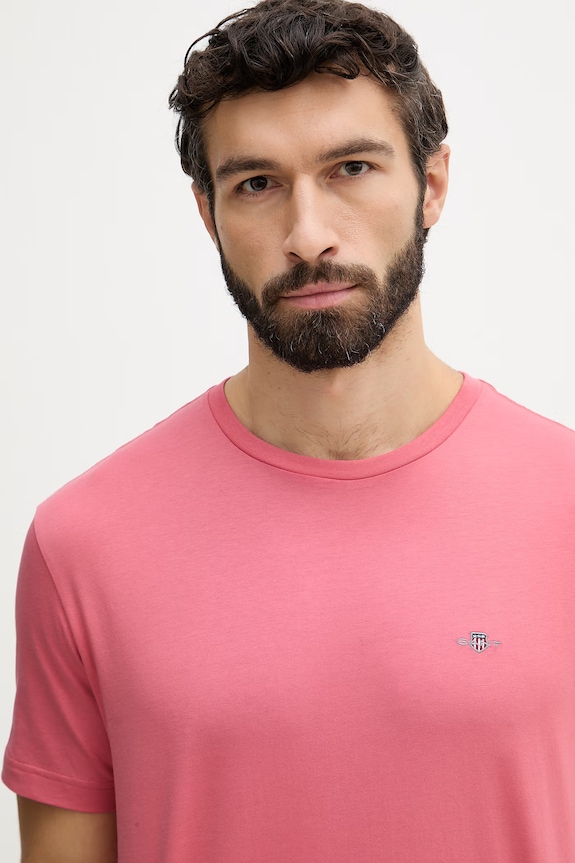 Gant T-shirt męski bawełniany różowy 2003184