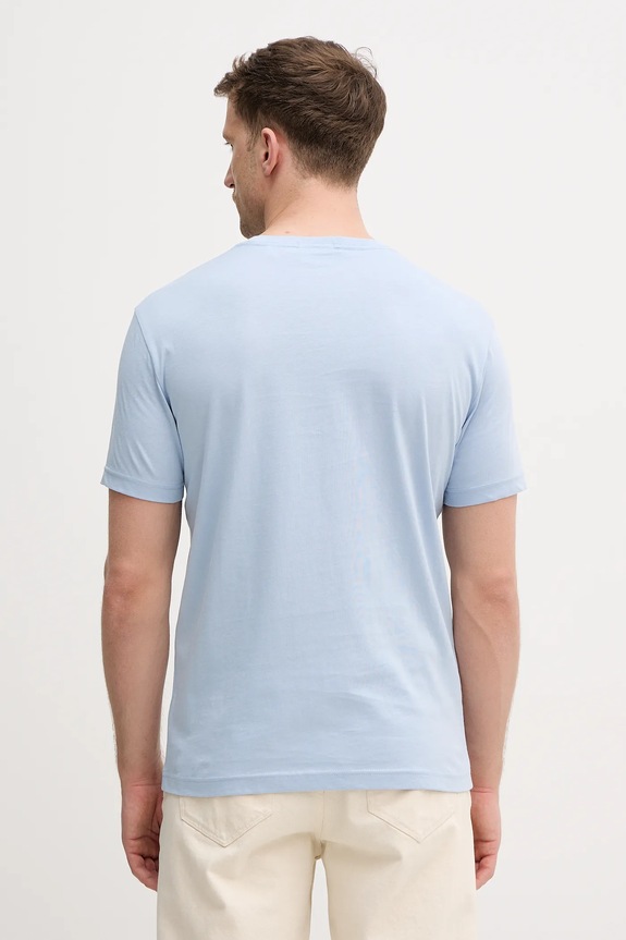 Odzież Gant T-shirt męski bawełniany 2003184 niebieski