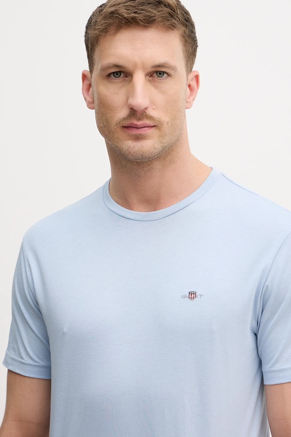 Gant T-shirt męski bawełniany niebieski 2003184