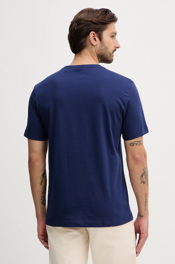 Odzież Gant T-shirt męski bawełniany 2003184 niebieski