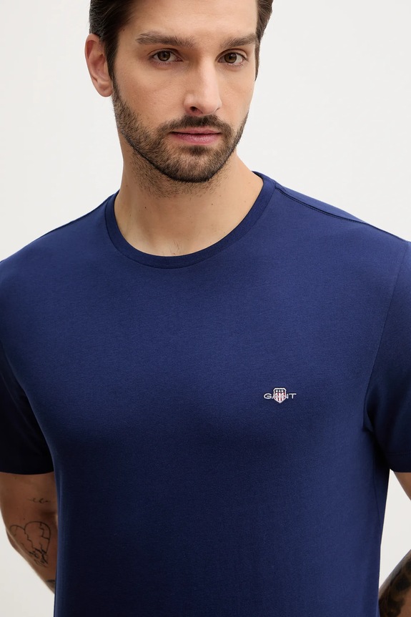 Gant T-shirt męski bawełniany niebieski 2003184
