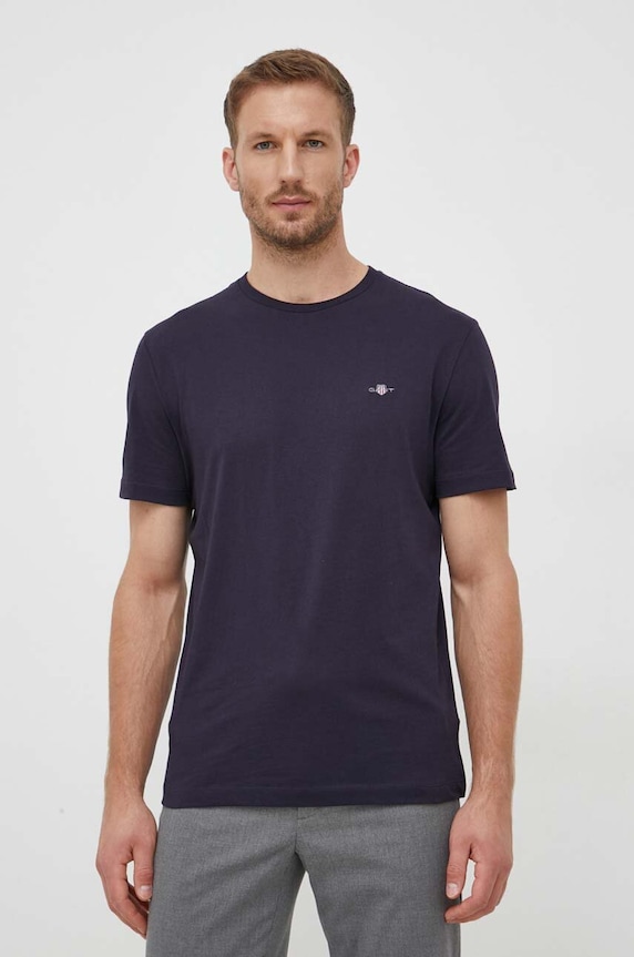 Gant T-shirt męski bawełniany granatowy 2003184