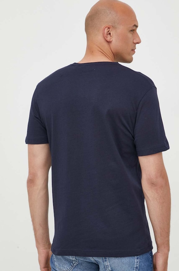 Odzież Gant T-shirt męski bawełniany 2003184 granatowy