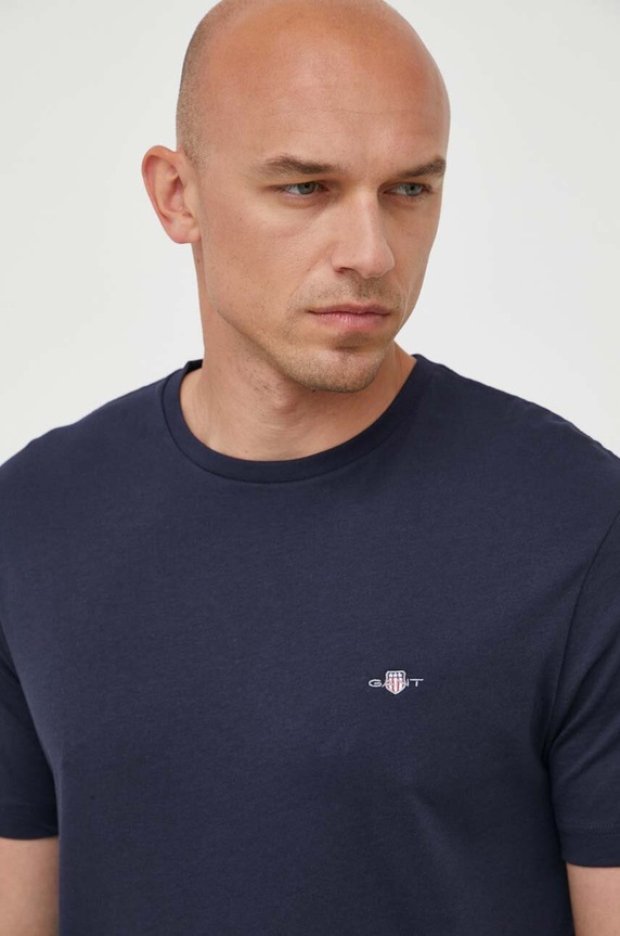 Gant T-shirt męski bawełniany granatowy 2003184