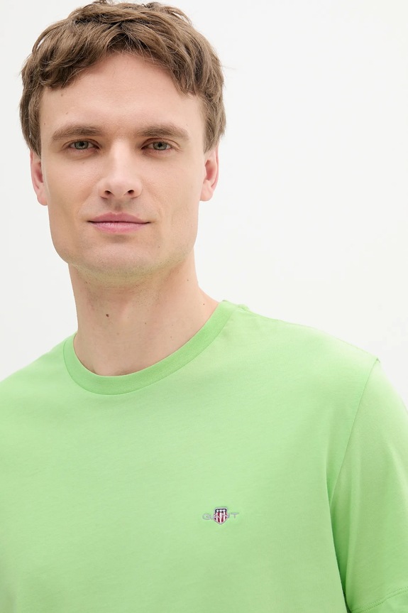 Gant T-shirt męski bawełniany zielony 2003184
