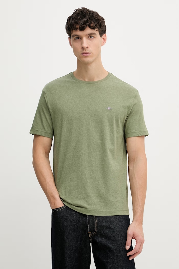 Gant T-shirt męski bawełniany zielony 2003184
