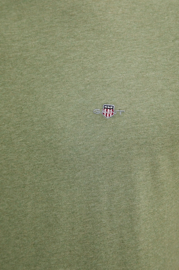 Gant T-shirt męski bawełniany 2003184 zielony