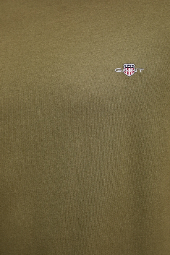 Gant T-shirt męski bawełniany 2003184 zielony
