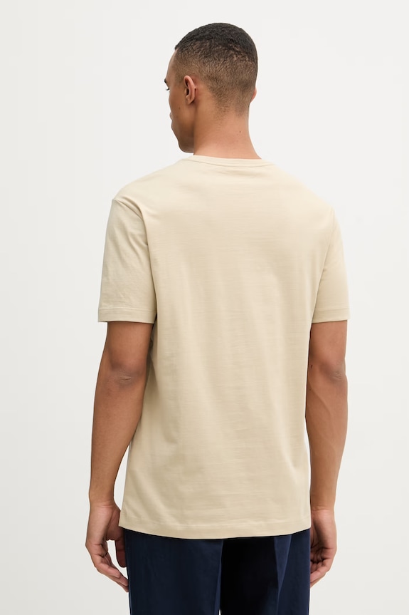 Odzież Gant T-shirt męski bawełniany 2003184 beżowy