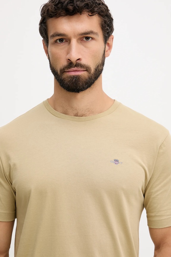 Gant T-shirt męski bawełniany zielony 2003184