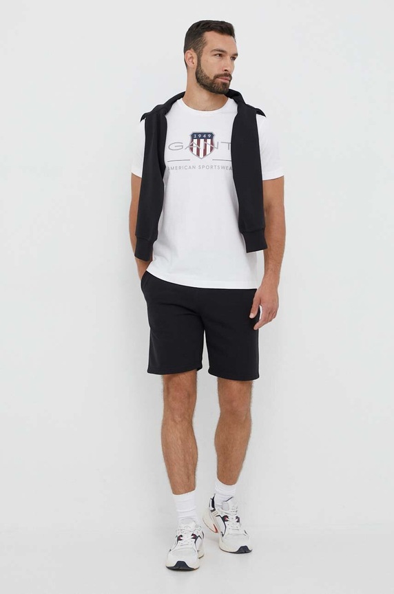 Gant t-shirt in cotone 2003199 bianco SS26