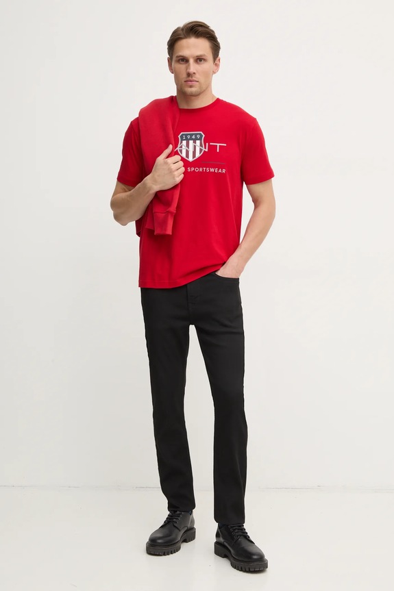 Gant tricou din bumbac 2003199 rosu SS26