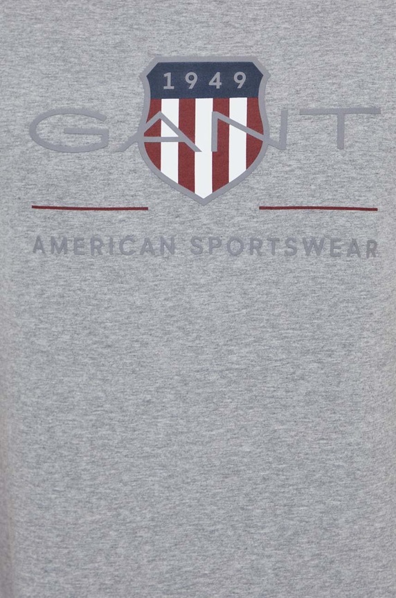 Pamučna majica Gant 2003199 siva
