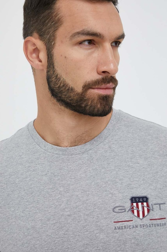 Abbigliamento Gant t-shirt in cotone 2067004 grigio