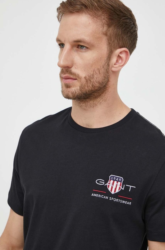 Gant pamut póló fekete 2067004