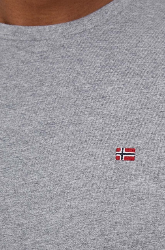 Napapijri pamut póló NP0A4H8D1601 szürke