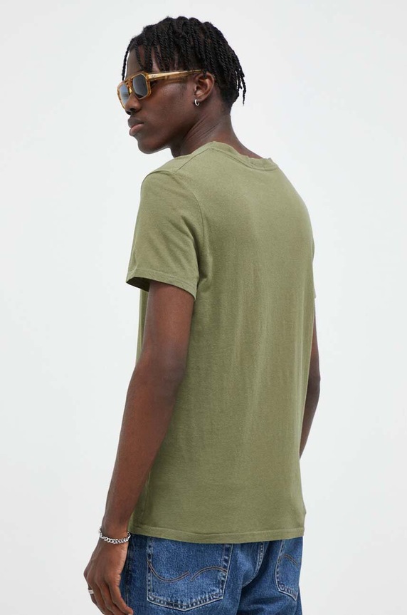 Ruházat American Vintage pamut póló MGAMI02AH23 zöld