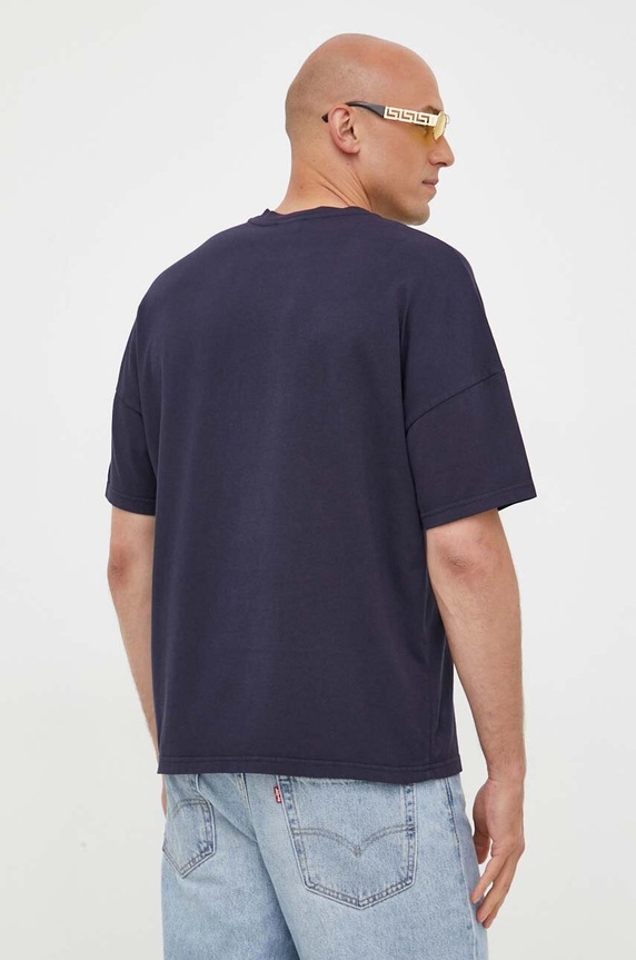 Odzież American Vintage t-shirt bawełniany MFIZ02AH23 granatowy