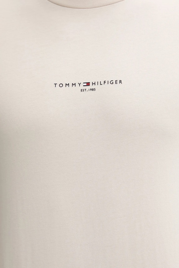 Tommy Hilfiger t-shirt bawełniany beżowy MW0MW32584