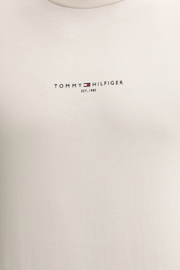 Tommy Hilfiger t-shirt bawełniany beżowy MW0MW32584