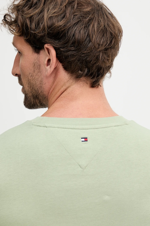Tommy Hilfiger pamut póló MW0MW32584 zöld