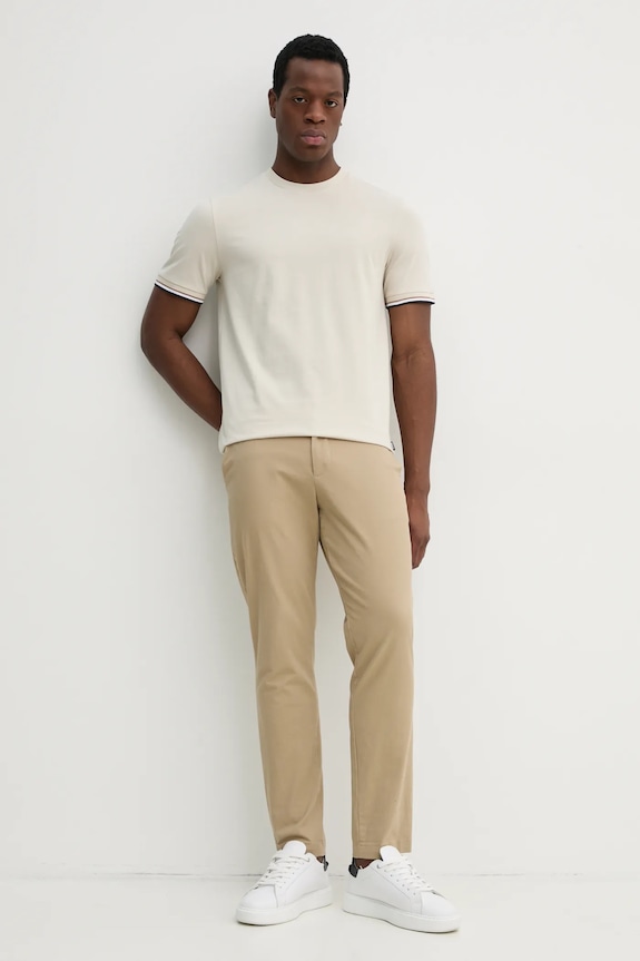 BOSS t-shirt basic Ανδρικό βαμβακερό Thompson 04 50501097 μπεζ SS26