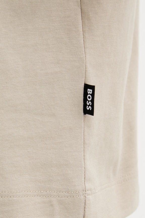 BOSS Basic t-shirt ανδρικό βαμβακερό Thompson 04 50501097 μπεζ
