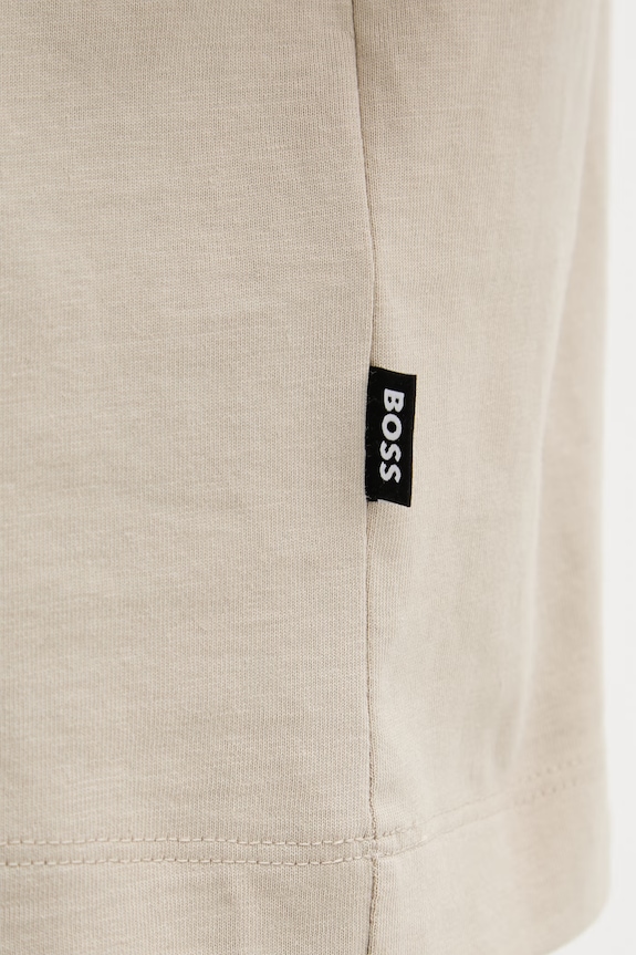 BOSS Basic t-shirt ανδρικό βαμβακερό Thompson 04 50501097 μπεζ