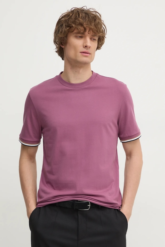 BOSS T-shirt basic męski bawełniany Thompson 04 różowy 50501097