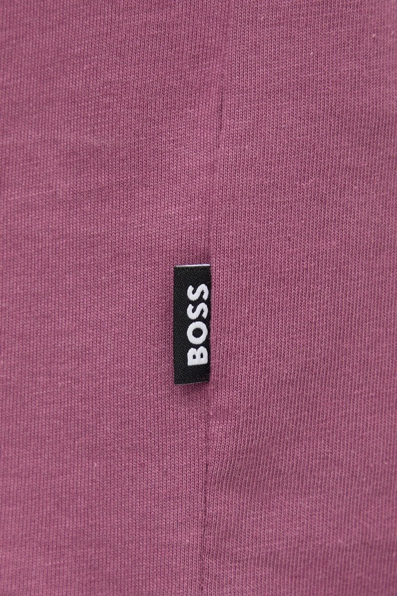 BOSS T-shirt basic męski bawełniany Thompson 04 50501097 różowy