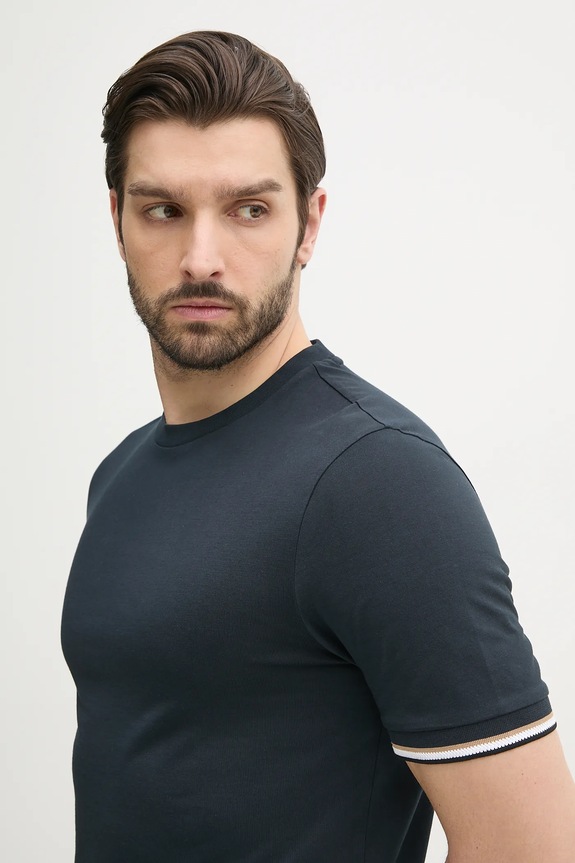 BOSS tricou basic bărbătesc din bumbac Thompson 04 bleumarin 50501097