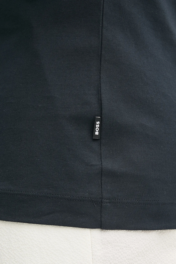 BOSS tricou basic bărbătesc din bumbac Thompson 04 50501097 bleumarin