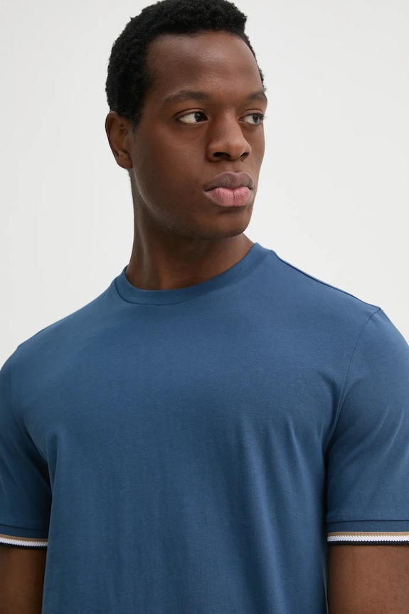 BOSS tricou basic bărbătesc din bumbac Thompson 04 albastru 50501097