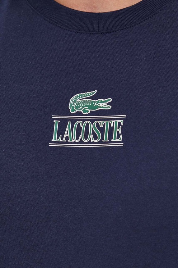 Lacoste pamut póló TH1147 sötétkék
