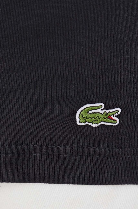 Bombažna kratka majica Lacoste TH5642 mornarsko modra