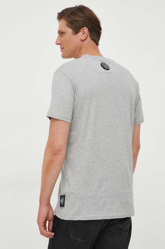 Îmbrăcăminte PLEIN SPORT tricou din bumbac FACC.MTK6429.SJY001N gri