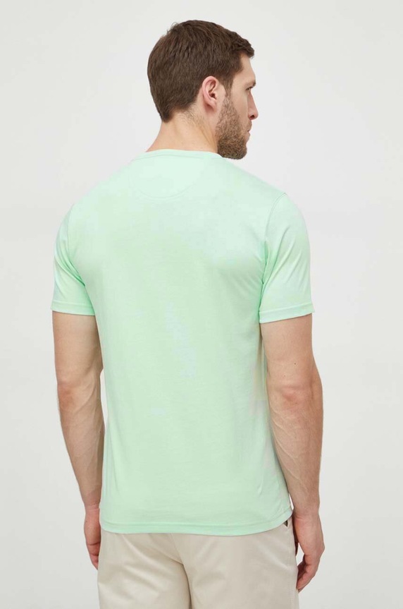Odzież Barbour t-shirt bawełniany MTS0331 zielony