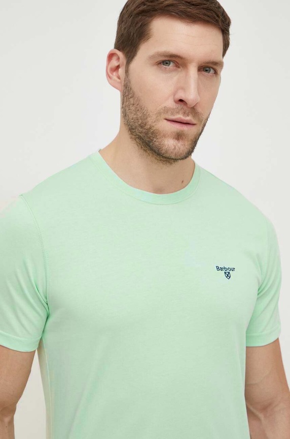 Barbour t-shirt bawełniany zielony MTS0331