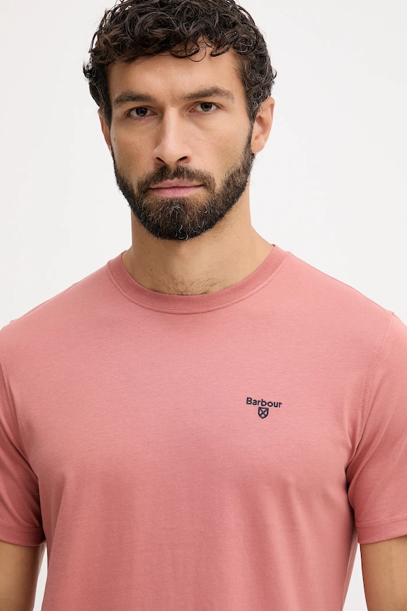 Barbour t-shirt bawełniany pomarańczowy MTS0331