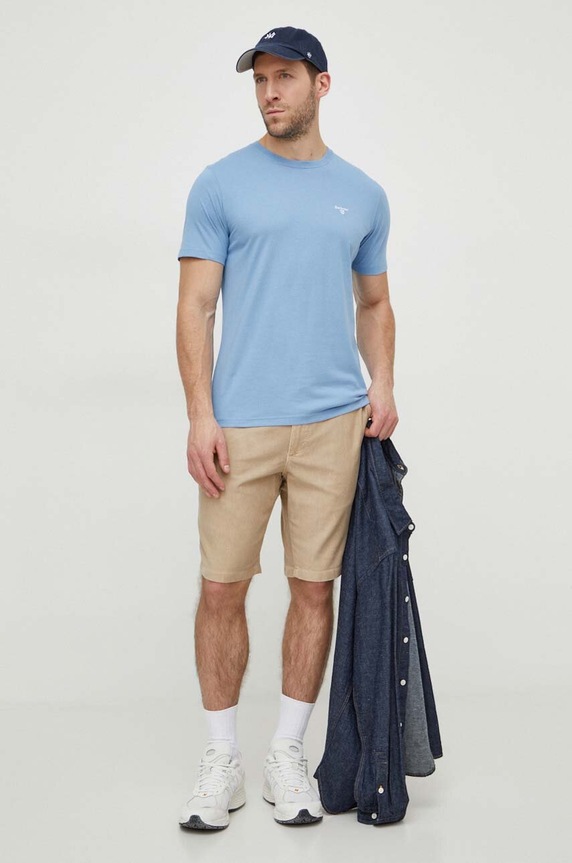 Barbour t-shirt in cotone MTS0331 blu AA00