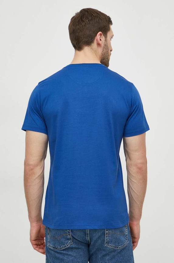 Îmbrăcăminte Barbour tricou din bumbac MTS0331 albastru