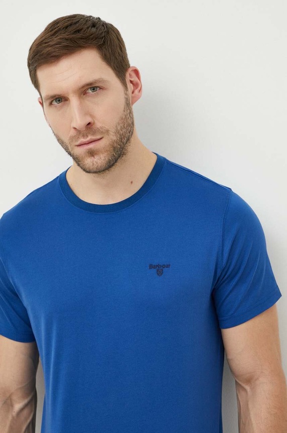Barbour tricou din bumbac albastru MTS0331