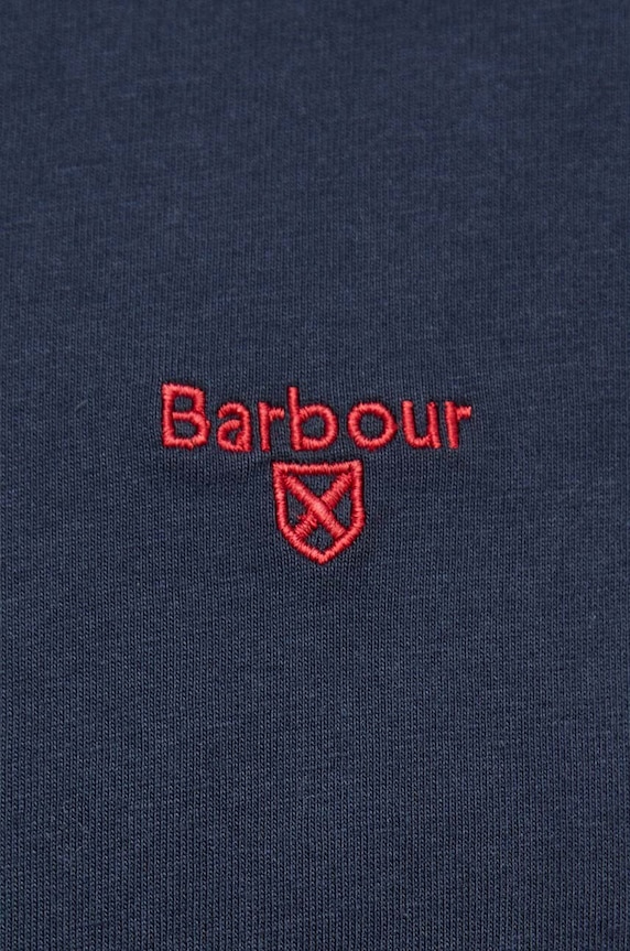 Βαμβακερό μπλουζάκι Barbour MTS0331 σκούρο μπλε