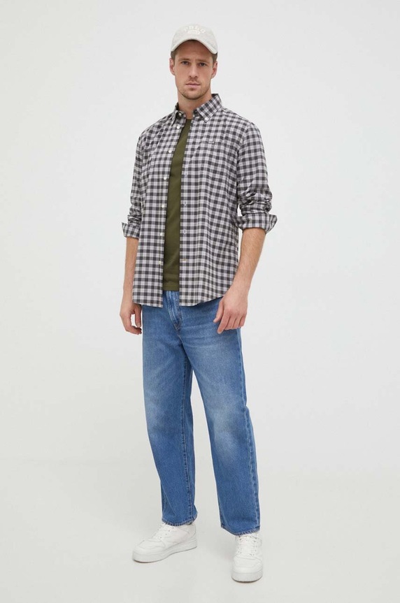 Barbour t-shirt bawełniany MTS0331 zielony AA00