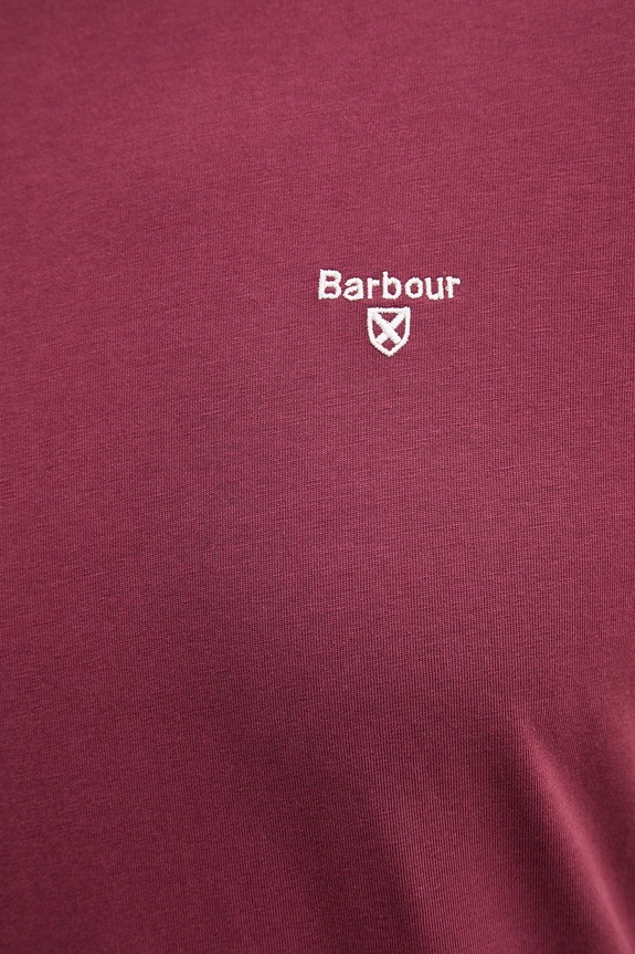 Barbour basic tričko pánské bavlněné ESSENTIALS MTS0331 burgundské