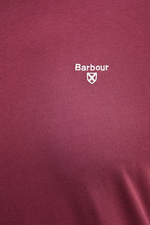 Barbour basic tričko pánské bavlněné ESSENTIALS MTS0331 burgundské